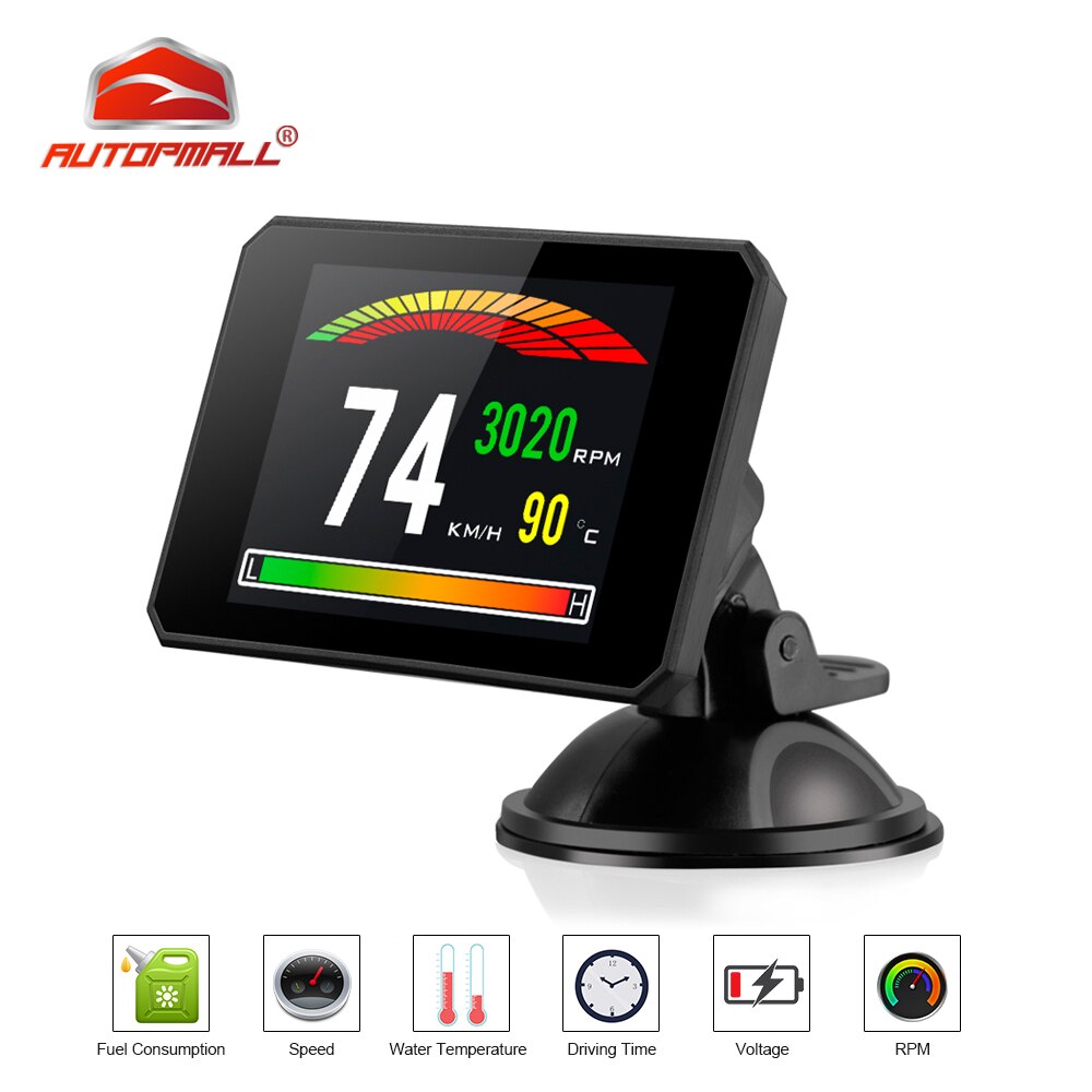 ڵ     ÷, HUD OBD II 2 P16 µ, KM/h MPH ͺ νƮ з ӵ 